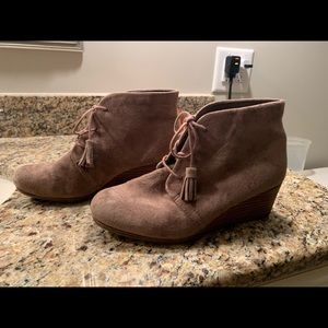 Stylish tan booties